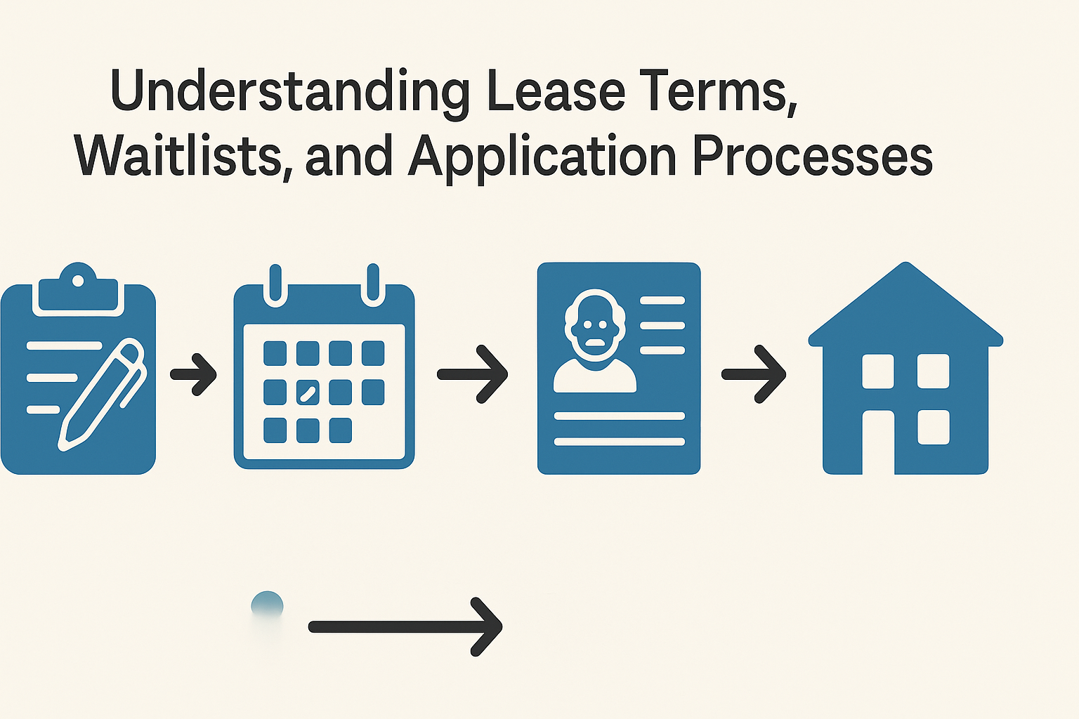 Flowchart infographic illustrating the rental process for 55 and over apartments for rent, from application to move-in.

