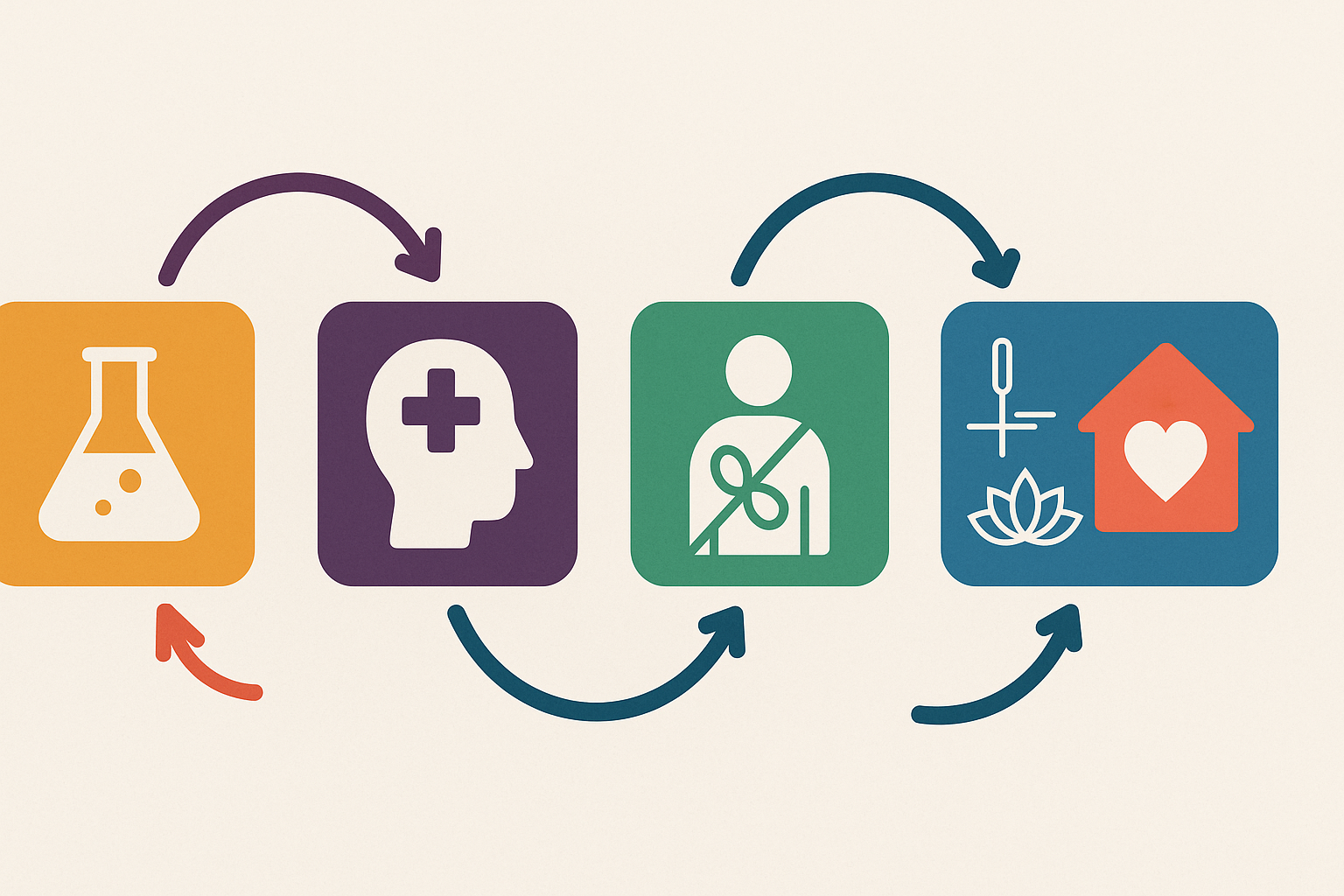 Diagram comparing key services offered by the best drug and alcohol treatment centers near you, including detox, therapy, personalized care, and aftercare.

