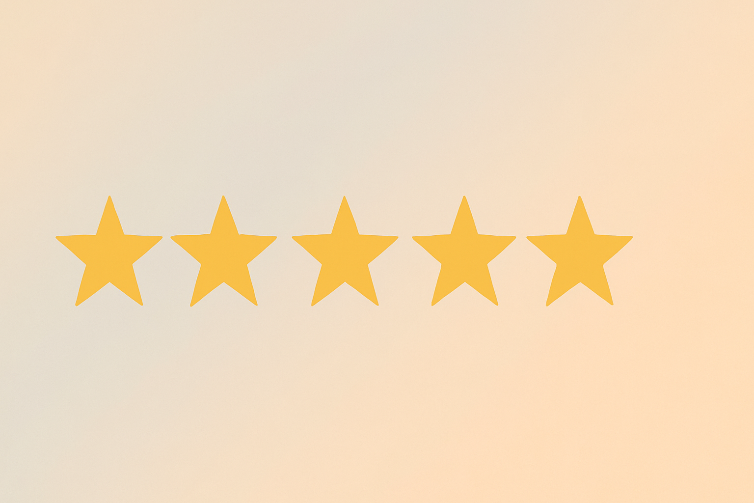 Five gold stars aligned on a gradient background symbolizing how to compare nursing homes by quality rating.